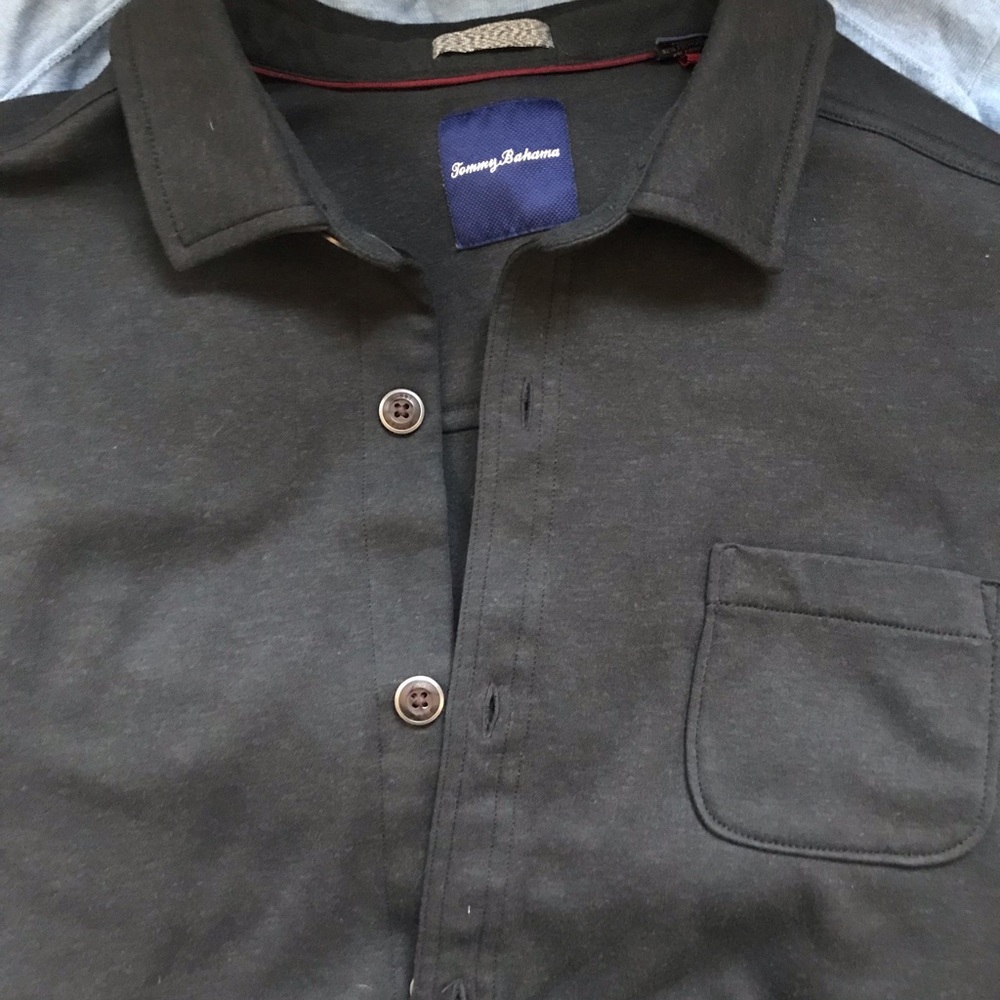 Long sleeve polyester button shirt